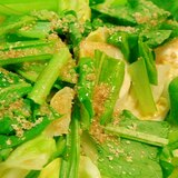 春キャベツと小松菜の簡単蒸しサラダ